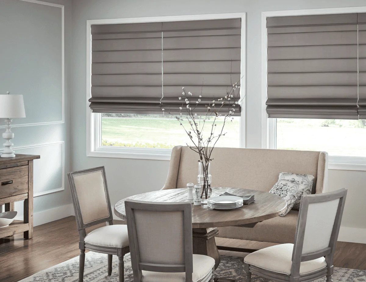 Custom Premium Roman Shades Toronto Oakville GTA Mississauga Brampton Whitby Oshawa Hamilton